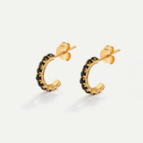 ORECCHINI IN ORO NERO GHIACCIO