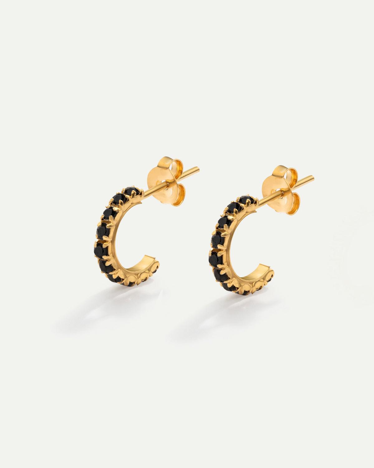 ORECCHINI IN ORO NERO GHIACCIO
