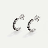 ORECCHINI IN ARGENTO NERO GHIACCIO