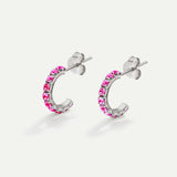 ORECCHINI IN ARGENTO ROSA GHIACCIO