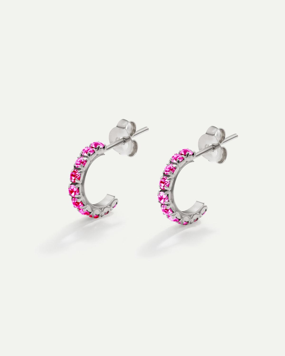ORECCHINI IN ARGENTO ROSA GHIACCIO