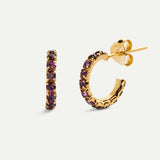 ORECCHINI IN ORO VIOLA GHIACCIO