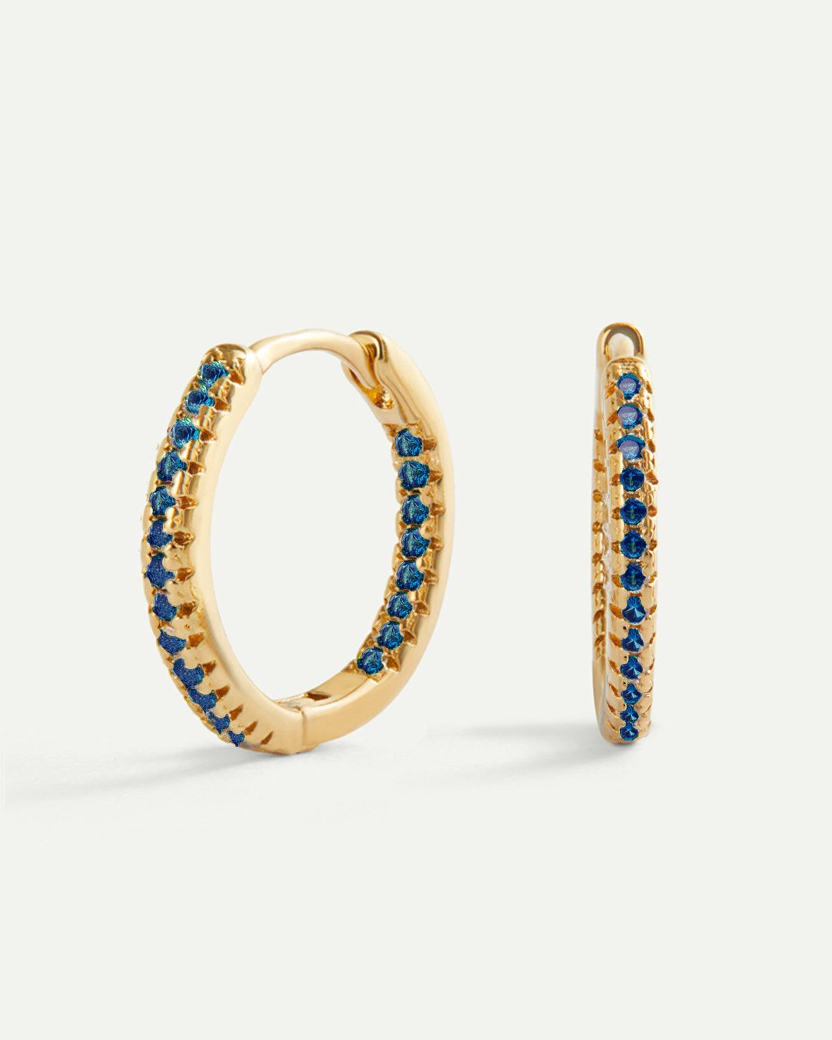 ORECCHINI IRINA IN ORO BLU