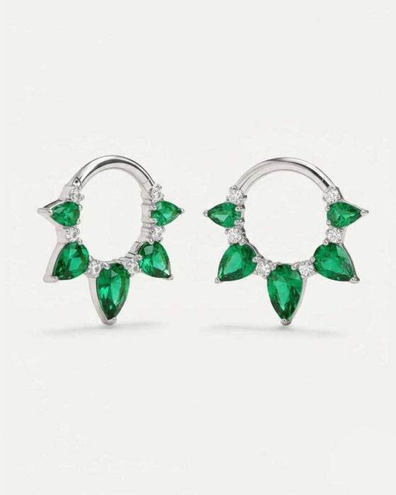 PIERCING KALA VERDE ARGENTO