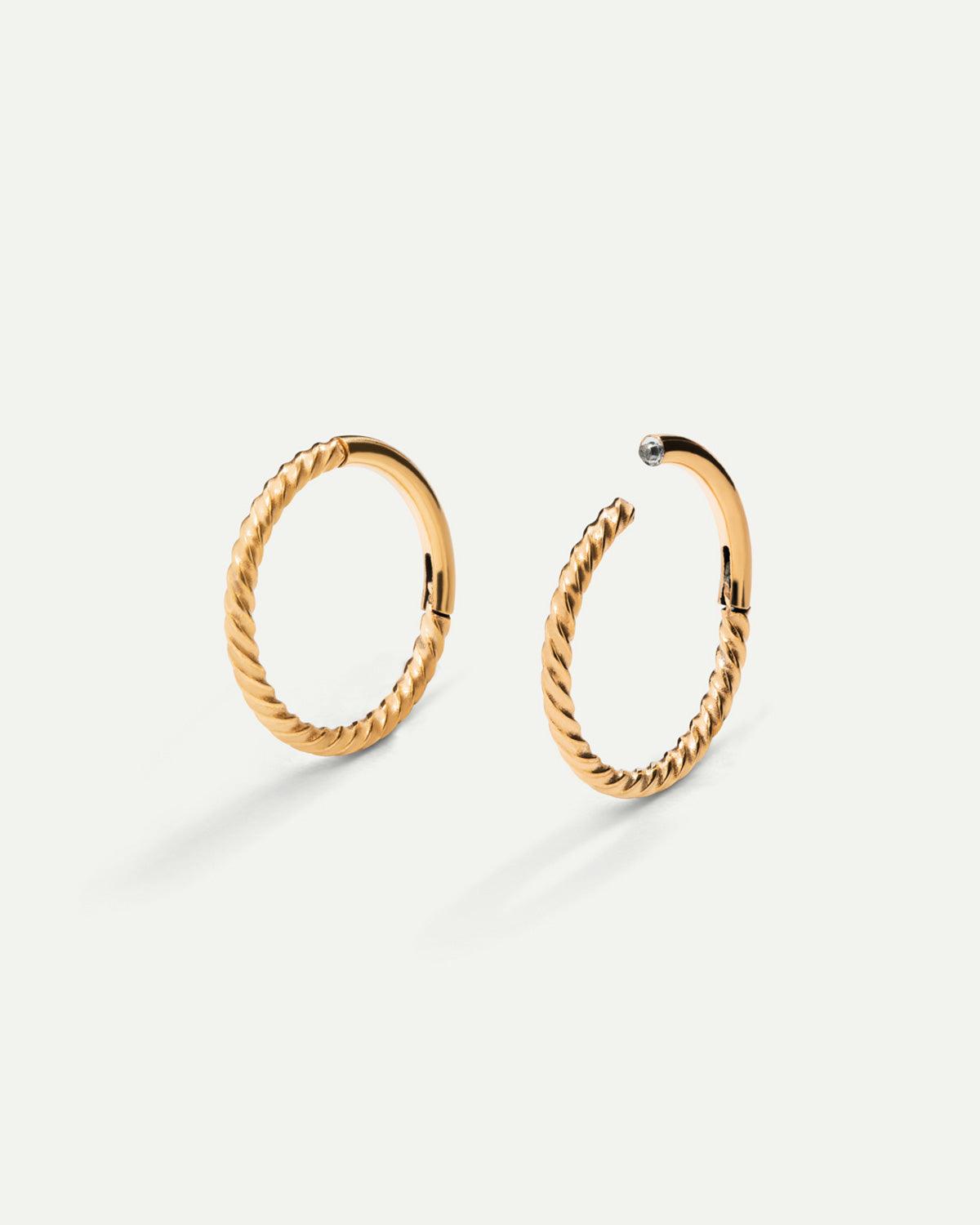 PIERCING LOOP L TWIST ORO