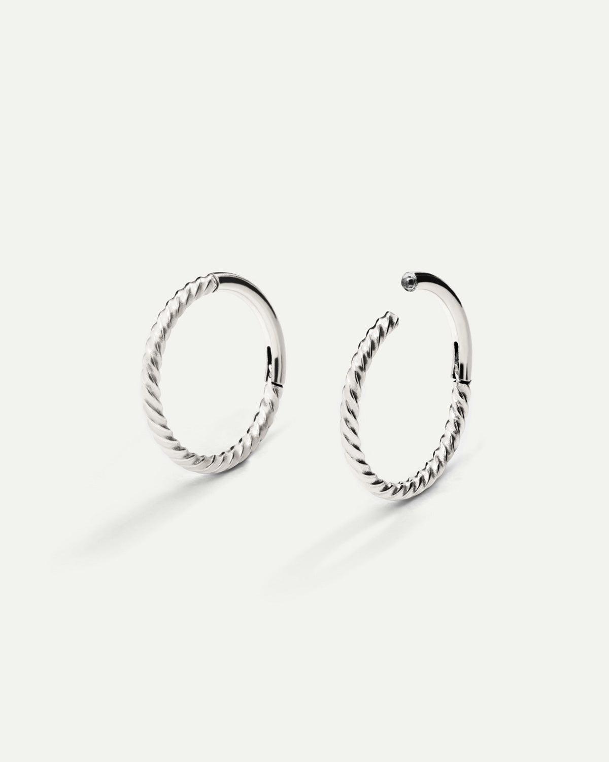 PIERCING LOOP L TWIST ARGENTO