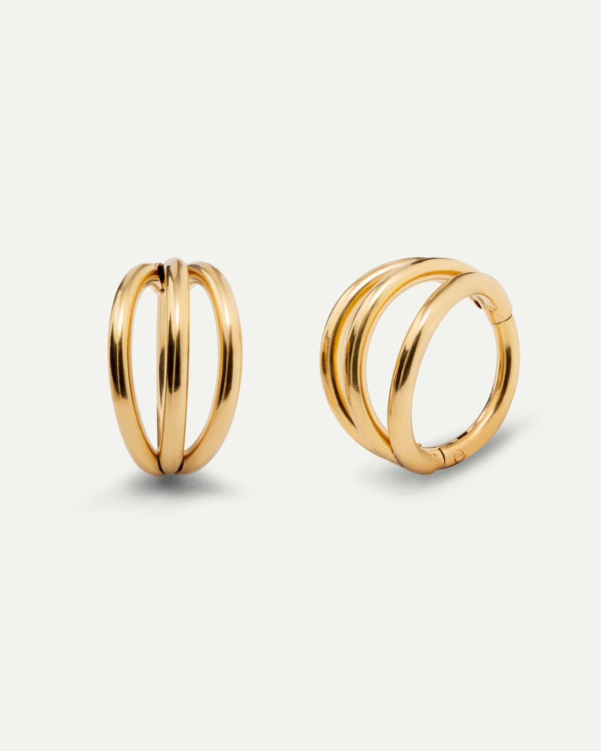 ANELLO PER PIERCING TRIPLO L ORO