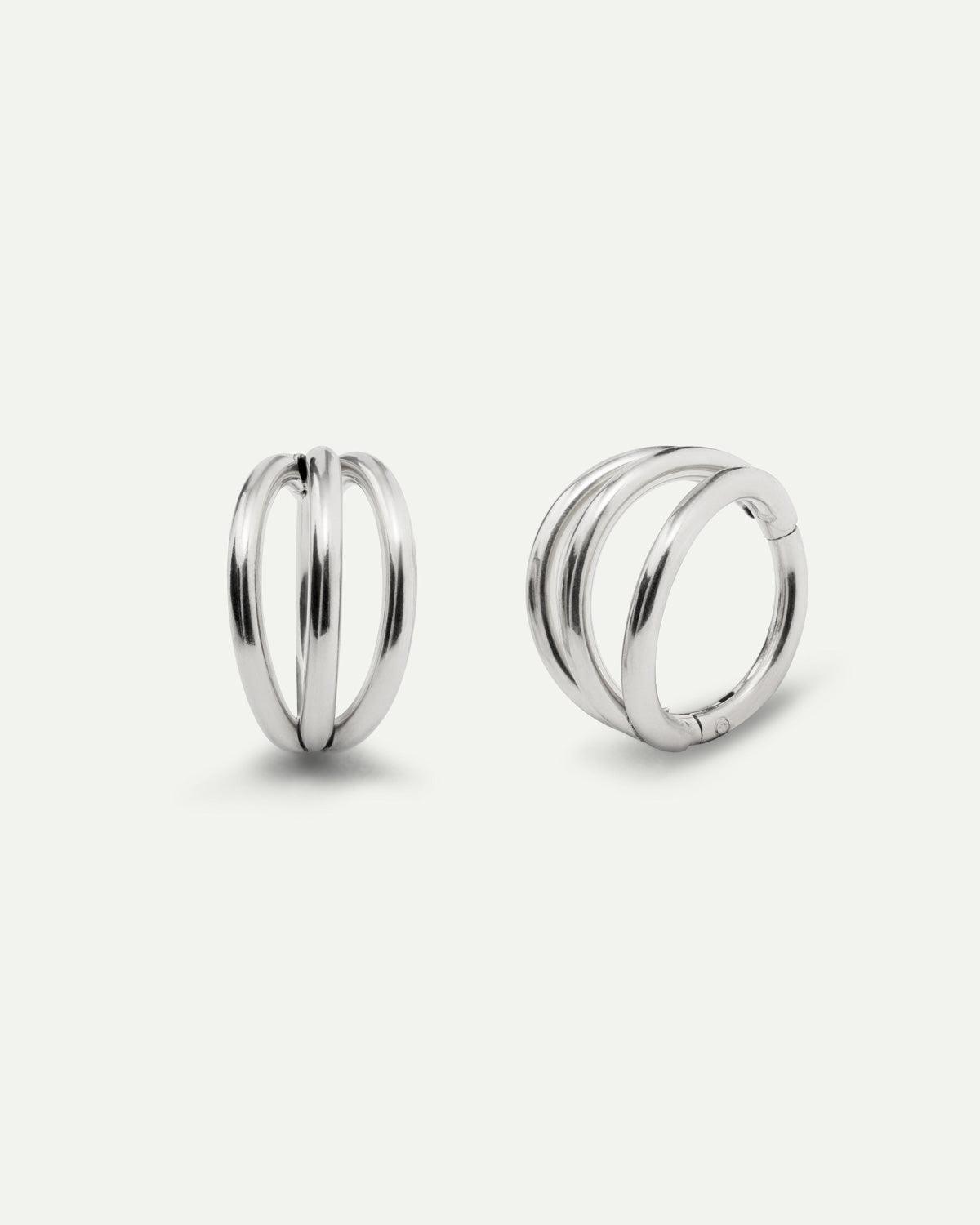 ANELLO PER PIERCING TRIPLO ARGENTO