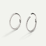 ANELLO PER PIERCING XL TWIST ARGENTO