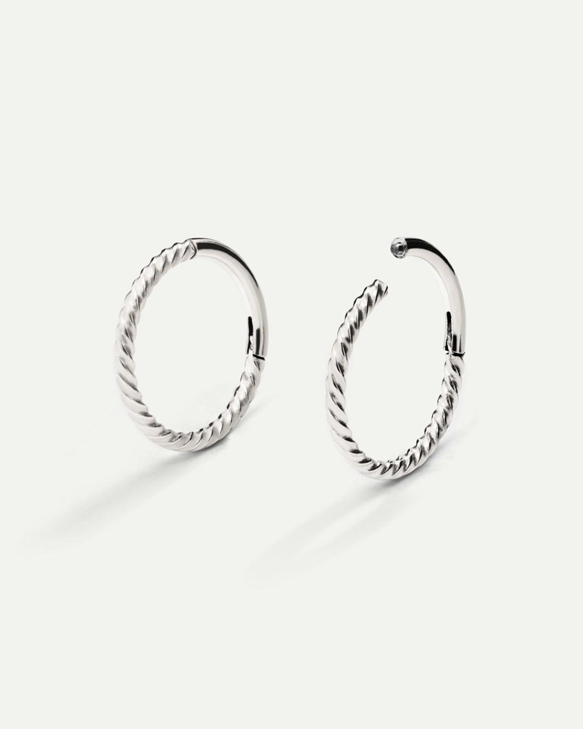 ANELLO PER PIERCING XL TWIST ARGENTO