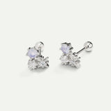 PIERCING IN ARGENTO COLOR MALVA