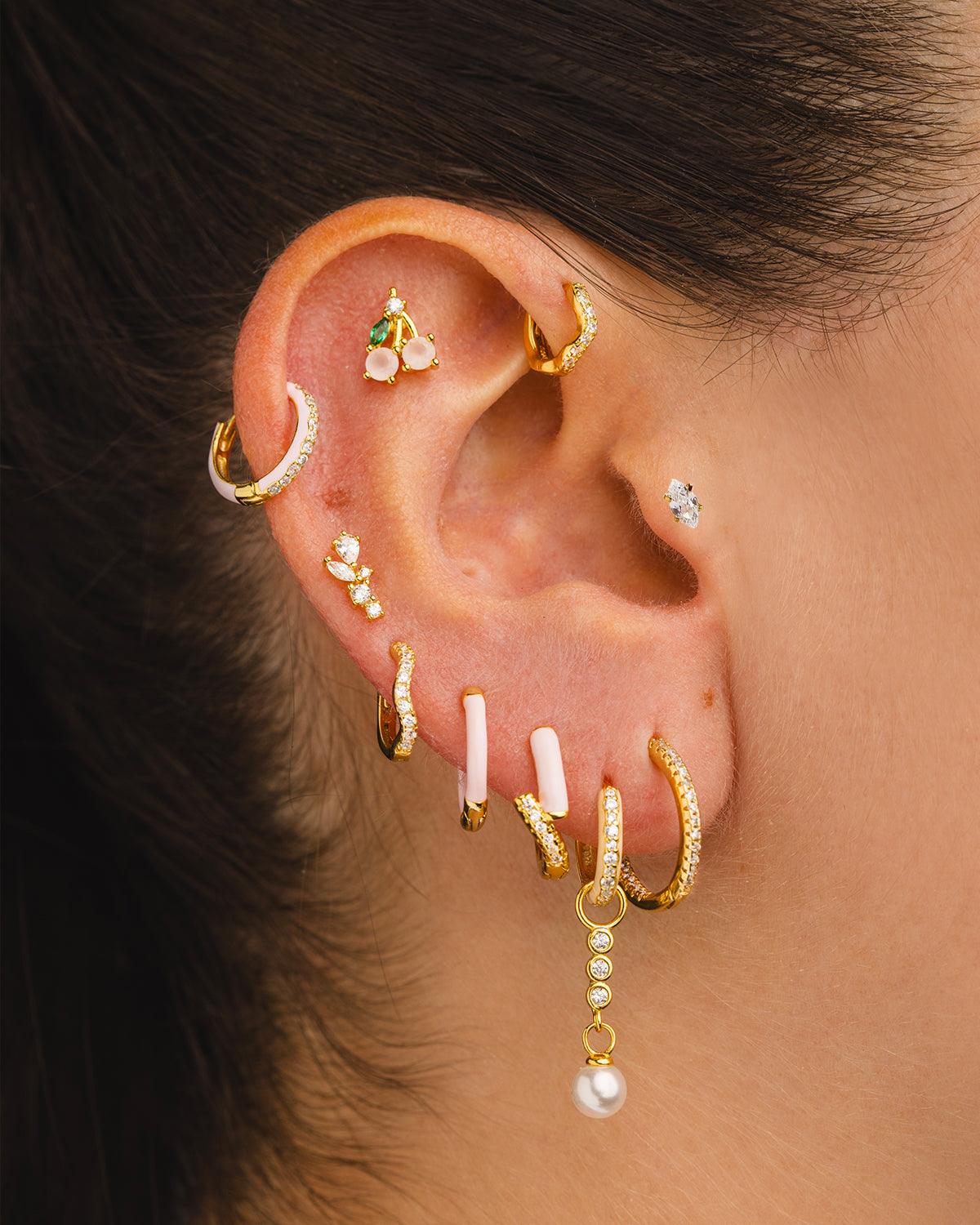 PIERCING ESAGONALE IN ARGENTO
