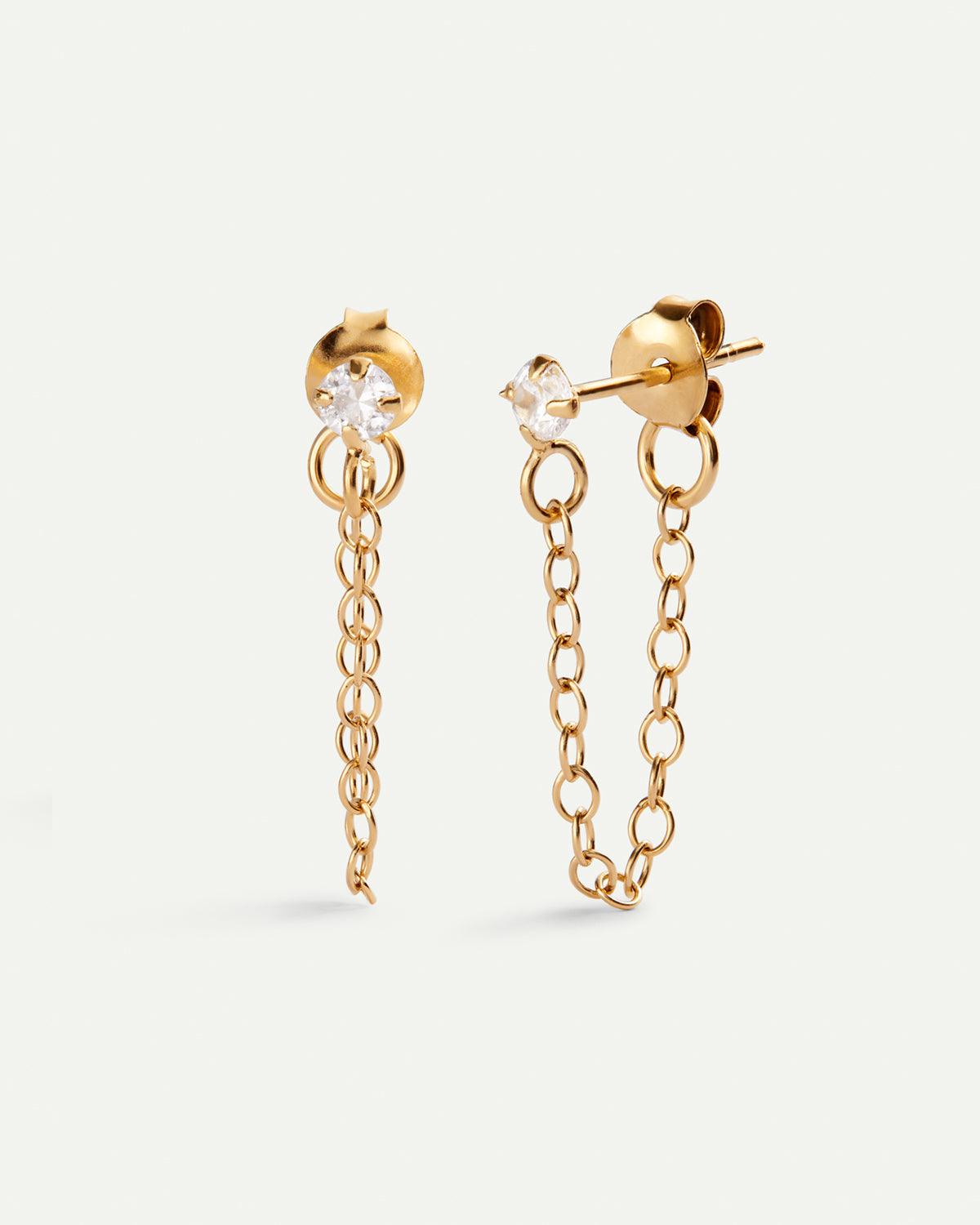 ORECCHINI D'ORO A CATENA PRINCESS
