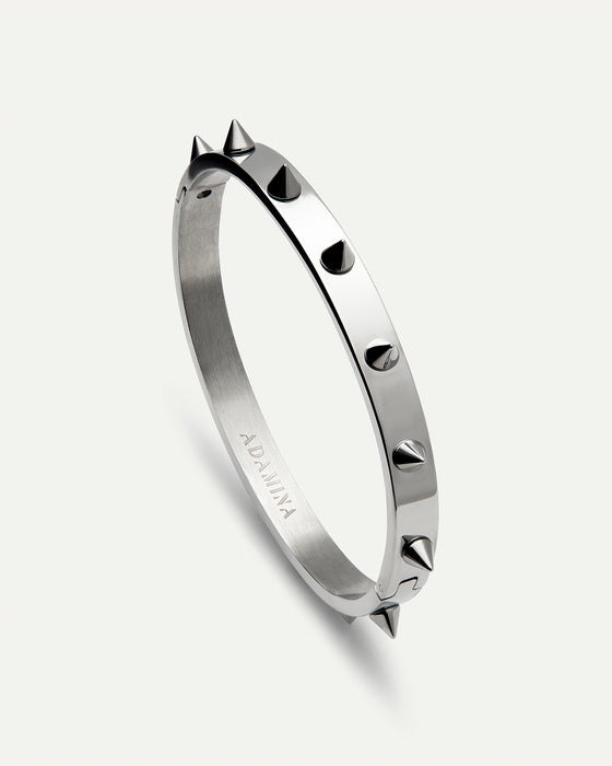 BRACCIALE PUNK IN ARGENTO