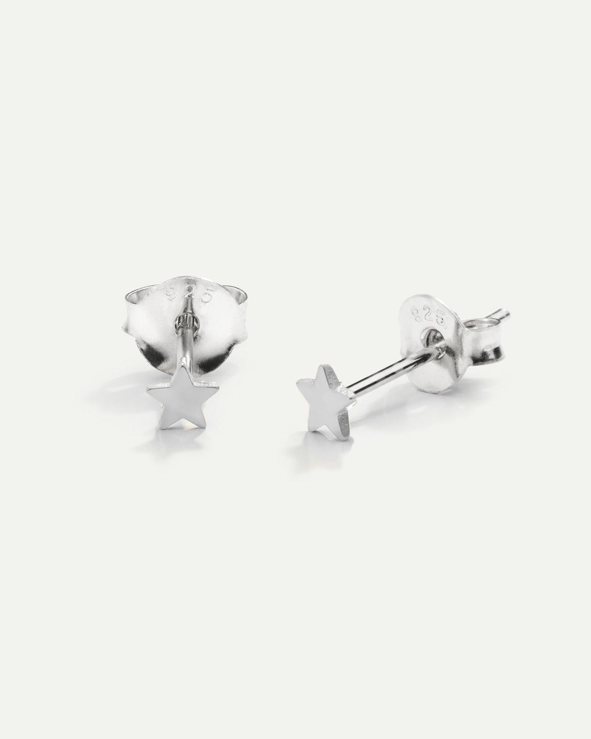 MINI ORECCHINI D'ARGENTO CON STELLE