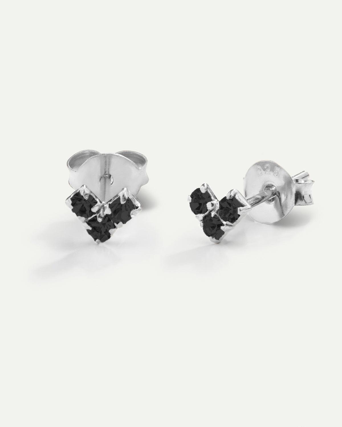 ORECCHINI VIRGO IN ARGENTO NERO