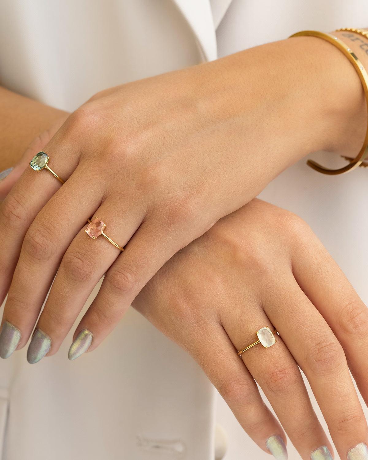 ANELLO IN ARGENTO CON CALCEDONIO BEATRIZ