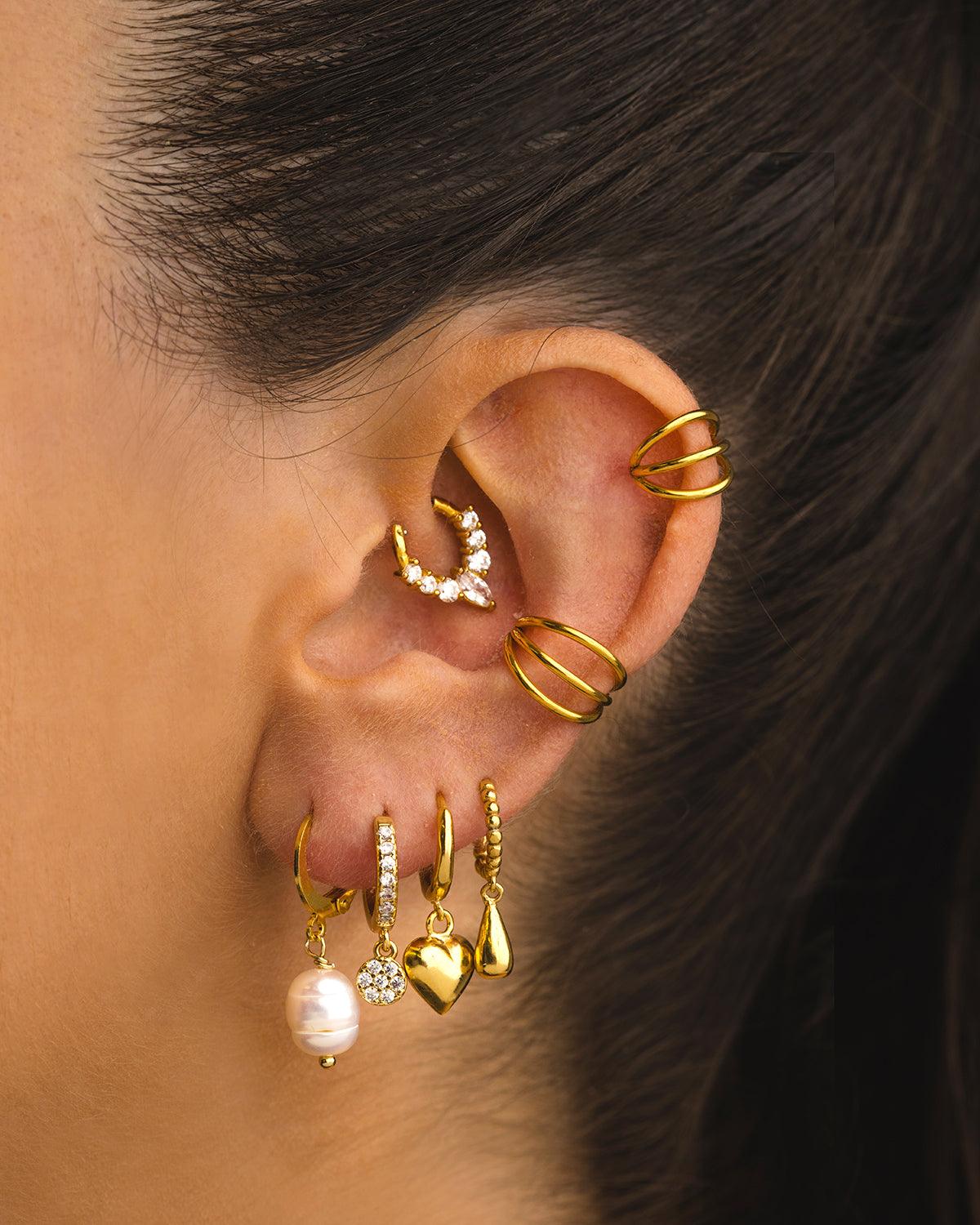 ANELLO PER PIERCING TRIPLO ORO