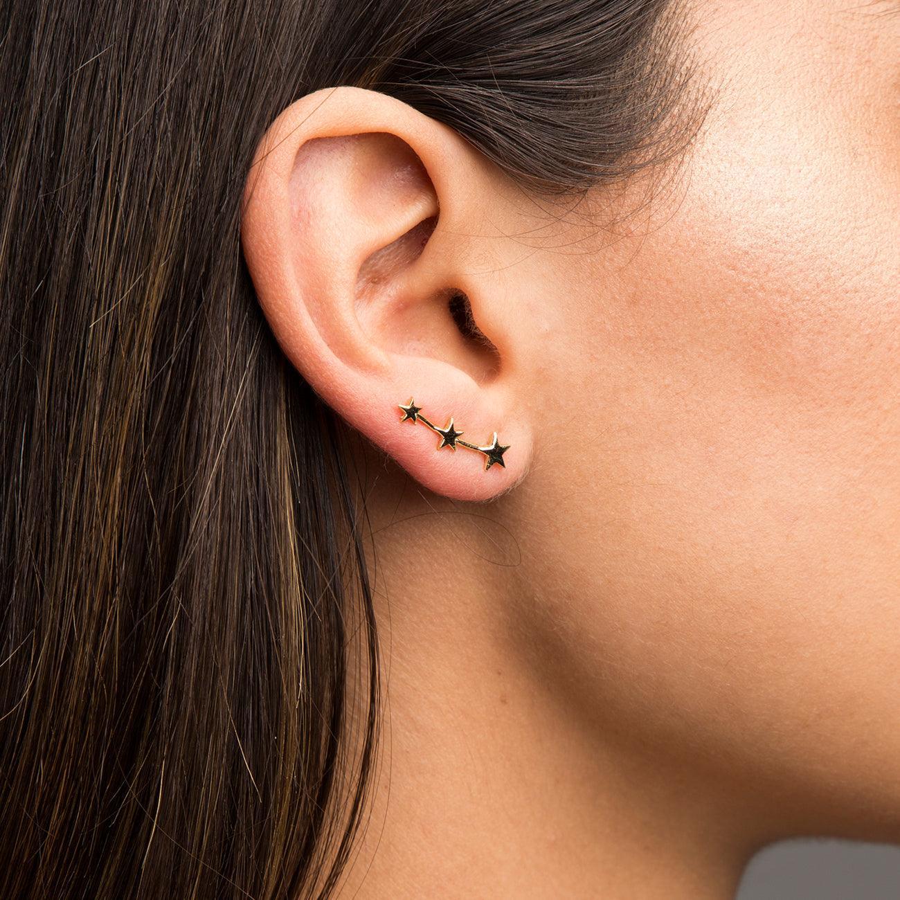 Orecchio Modello Orecchini Stella Arrampicata Orecchini in argento 925