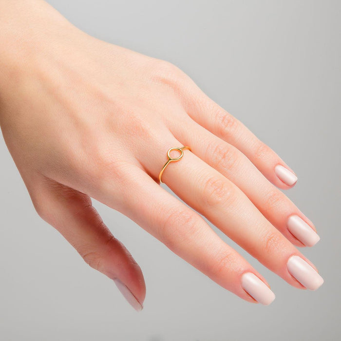 ANELLO D'ORO CON CERCHIO