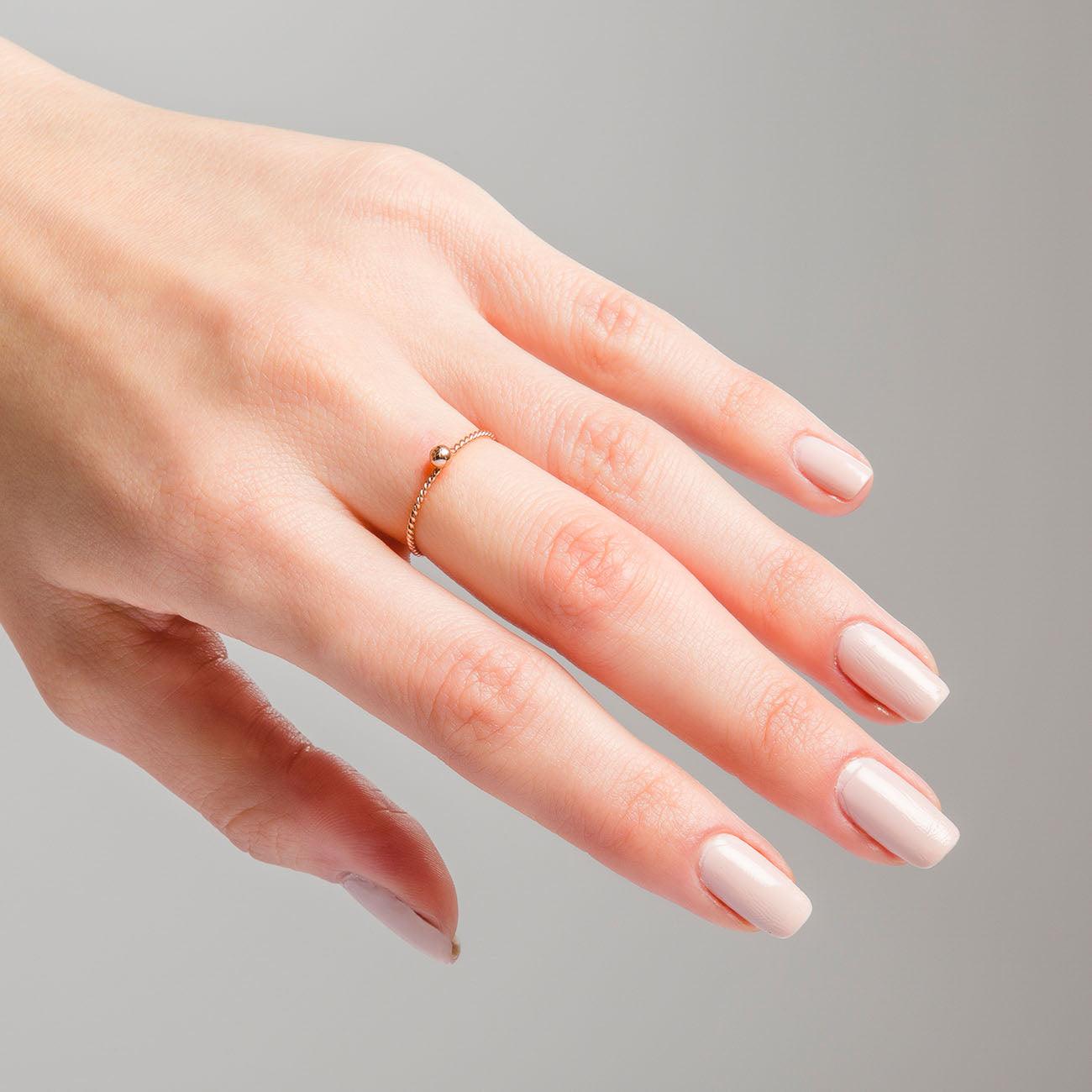 ANELLO CON PUNTI IN ORO ROSA