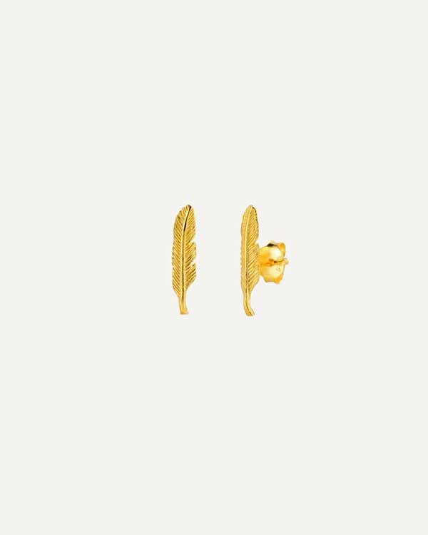 ORECCHINI IN ORO CON PIUME