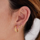 Orecchino Modello Orecchini a spirale Placcati in oro Argento 925