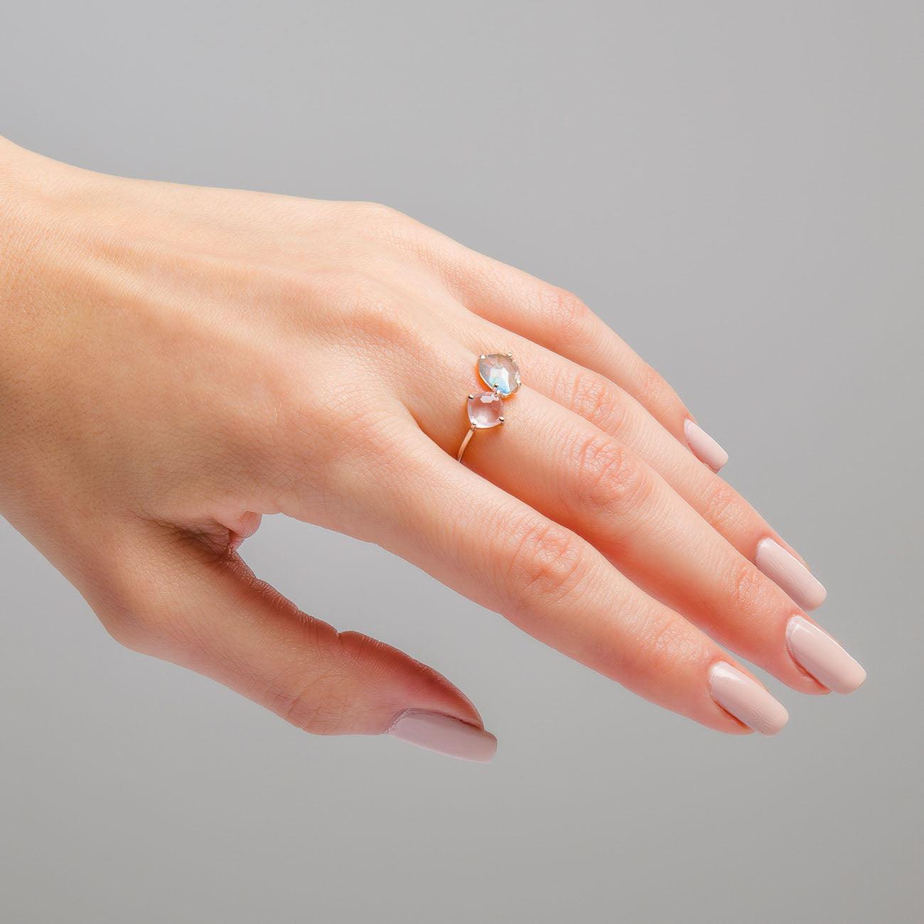 ANELLO IN ARGENTO CON LABRADORITE DI MEZZANOTTE