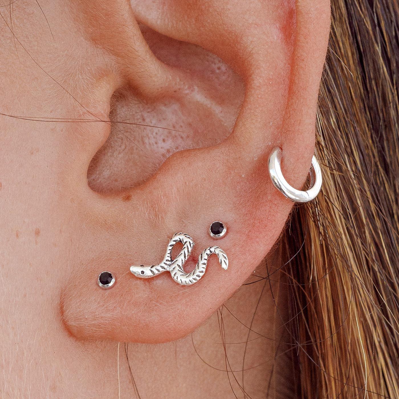 ORECCHINI IN ARGENTO CON SERPENTE