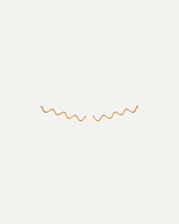 ORECCHINI D'ORO SOTTILI A ZIG ZAG