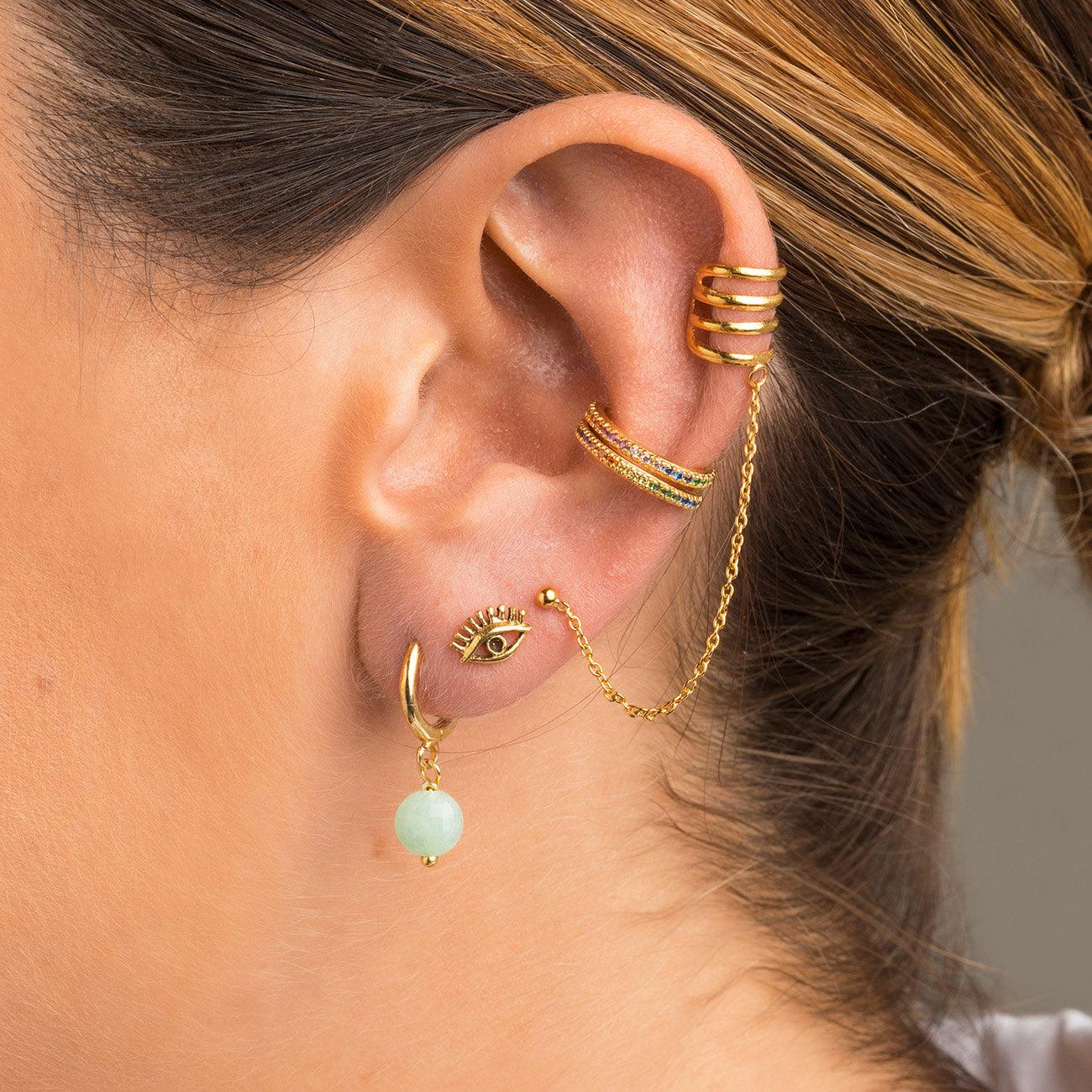 ORECCHINI D'ORO CON CATENA HARI
