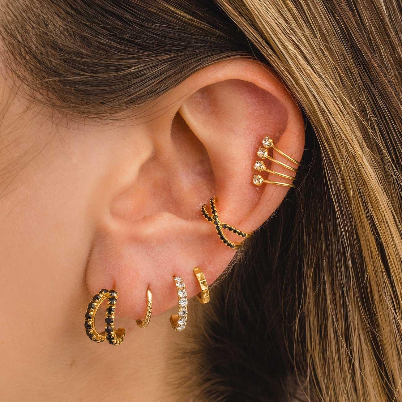 MINI ORECCHINI ROCK IN ARGENTO